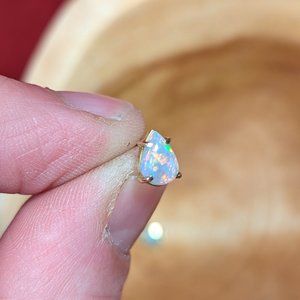 Opal 14k gold earrings